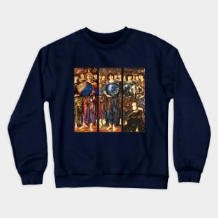 DAYS OF CREATION ANGELS Fourth, Fifth and Sixth Day by Edward Burne Jones Crewneck Sweatshirt